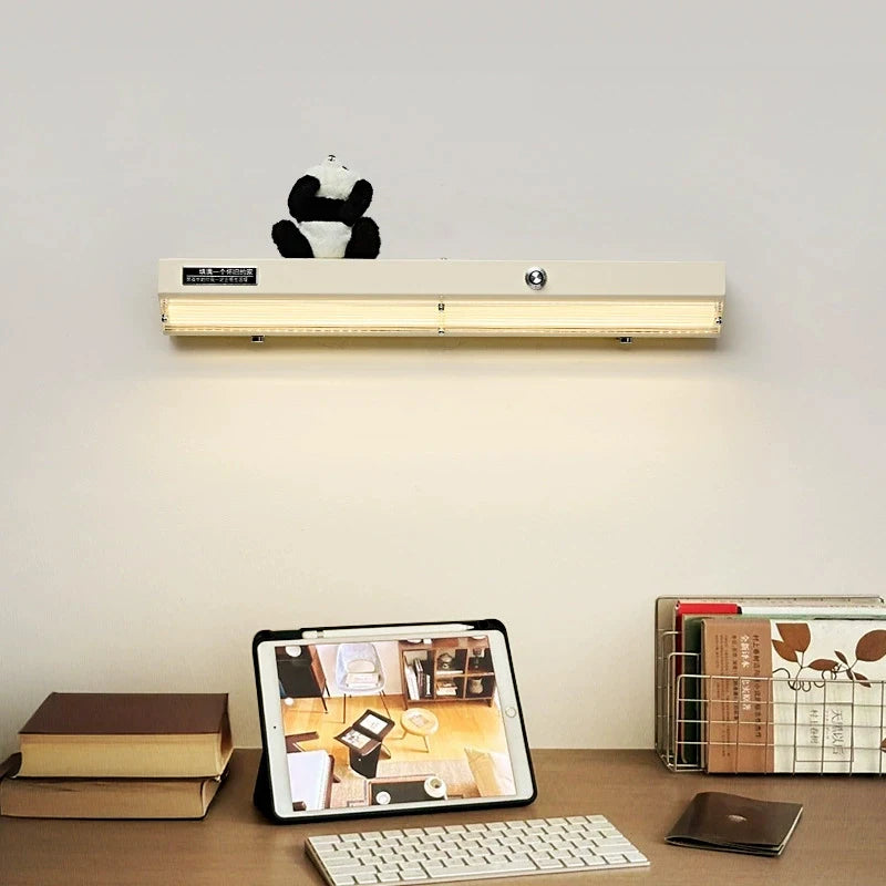 Bedroom Bedside Wall Lamps Children's Room Long Strip Lamp Retro Industrial Style Home Decor Living Room Mirror Front Wall Light
