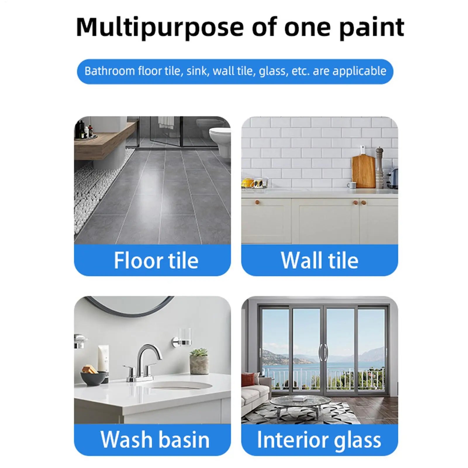 Bathroom Tile Paint Kit Tile color change paint Glass ceramic renovation bathroom water based paint for Bathtubs Sink