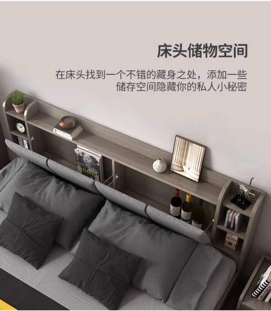 Unique Bedroom Bed Aesthetic Modern Girls Storage Luxury Bed Lounge Sleeping Headboard Letto Matrimoniale Home Accessories