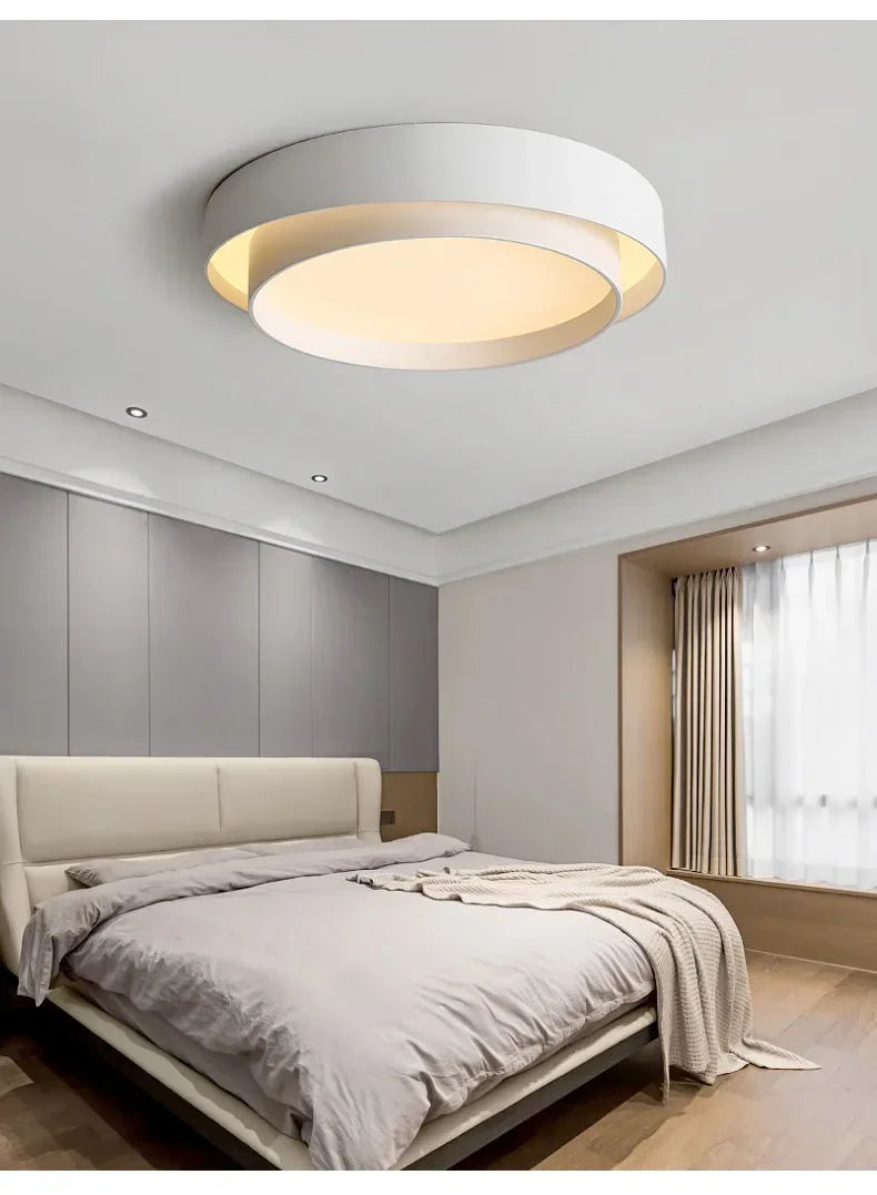 Bedroom Living Room Lamp Led Ceiling Light Minimalist Modern White Black Grey Indoor Lighting Fixture Home Hotel Luminarie