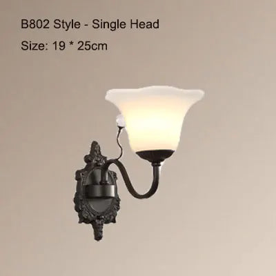 American Living Room Wall Light Luxury Bedroom Bedside Lamp Nordic Creative Living Room Background Wall Room Aisle Glass Light