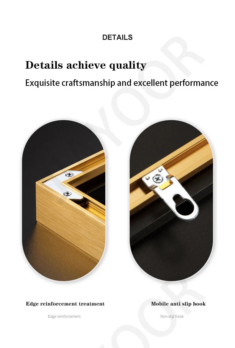 2024 New Living Room Decoration Painting, Dining Room Bedhead Hanging Mural Painting With Lights And Luxurious Lighting