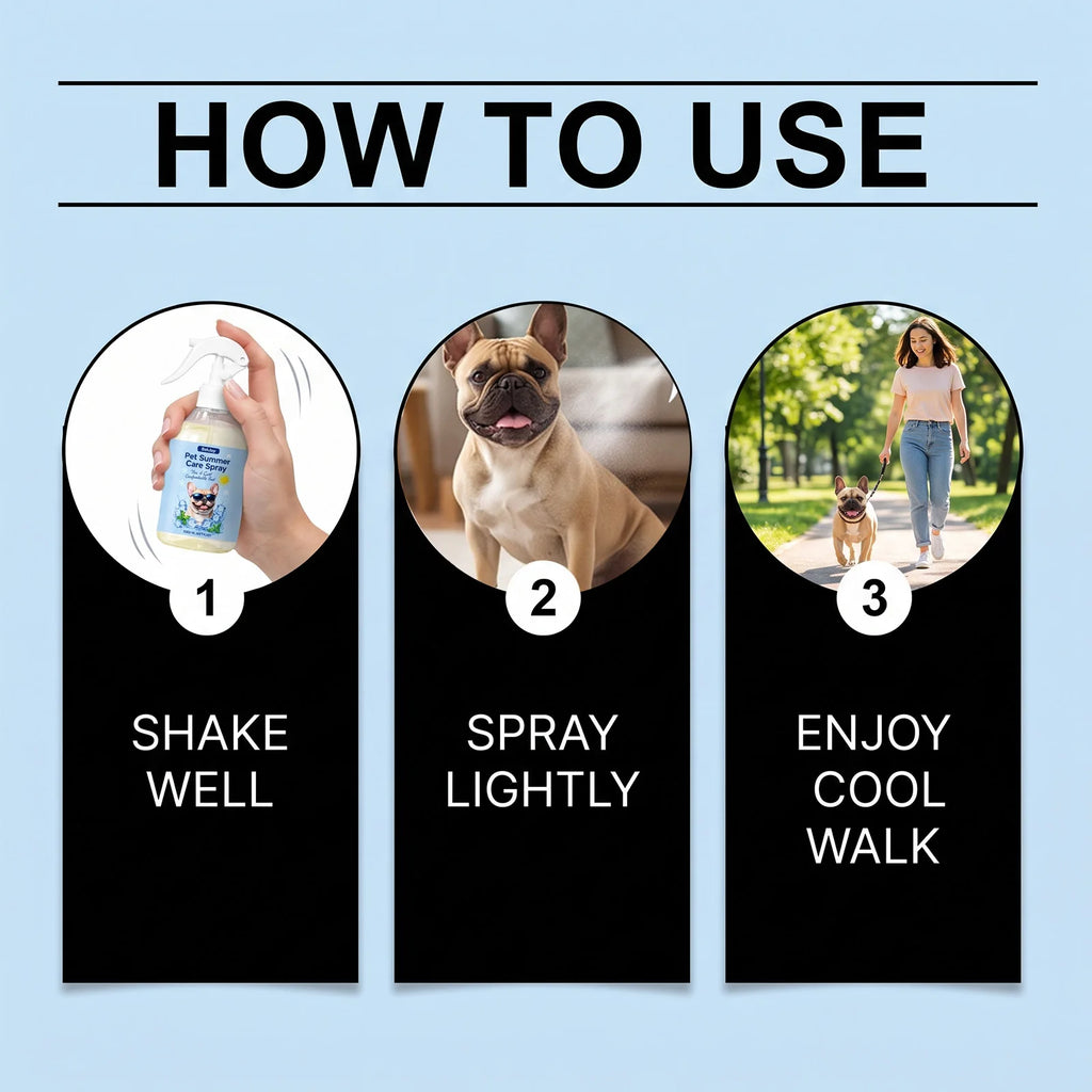 Pet Summer Cooling Spray Gentle Instant Heat Relief Refreshing Mist Waterless Portable Outdoor Quick Cooling Pet Care Supplies