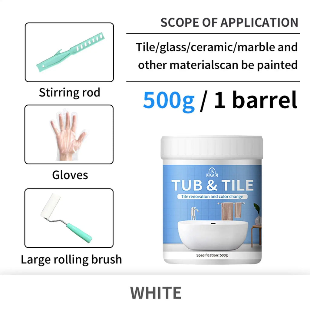 Bathroom Tile Paint Kit Tile color change paint Glass ceramic renovation bathroom water based paint for Bathtubs Sink