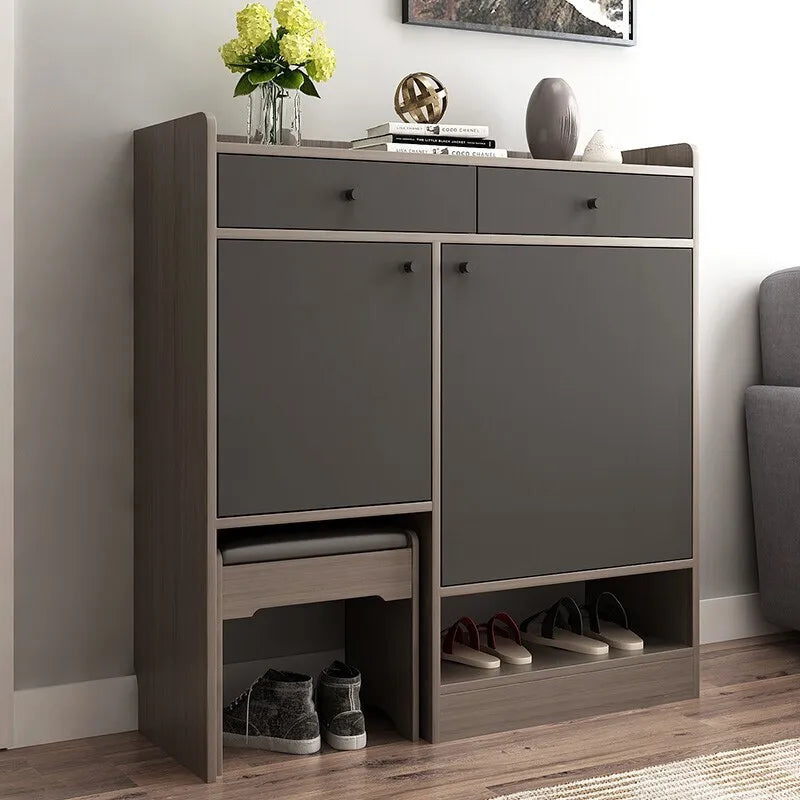 Living Room Organizer Bedroom Wooden Cabinet Ladies Boutique Shelves Shoes Rack Shelf Home With Storage