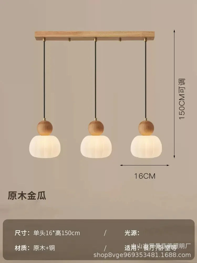 Cream Wind Bedroom Chandelier Simple Children's Bedside Chandelier Modern Creative Jack-o '-lantern Nordic Restaurant Lamps