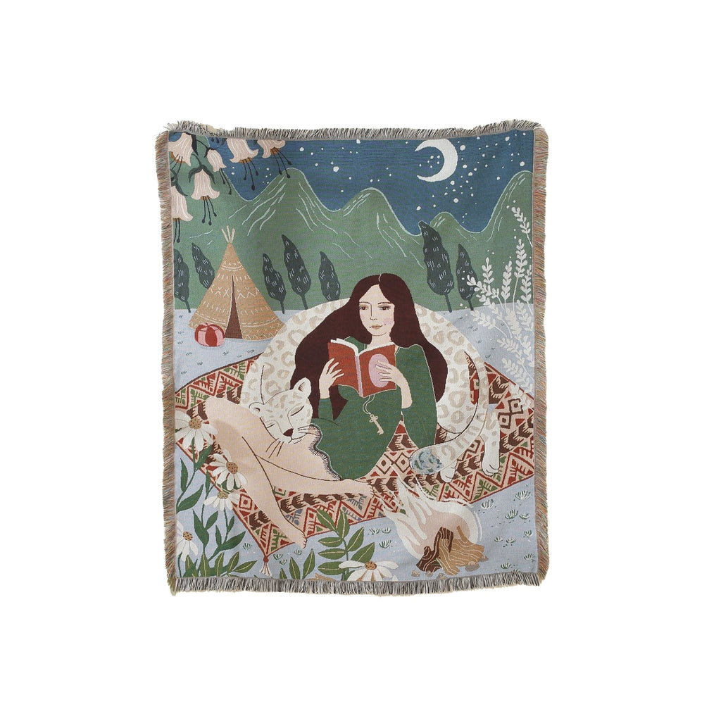 Nordic Style Artist Blankets for Beds Retro Art Bedroom Decoration Tapestry Leisure Ladies Picnic Blanket Outdoor Camping Mat