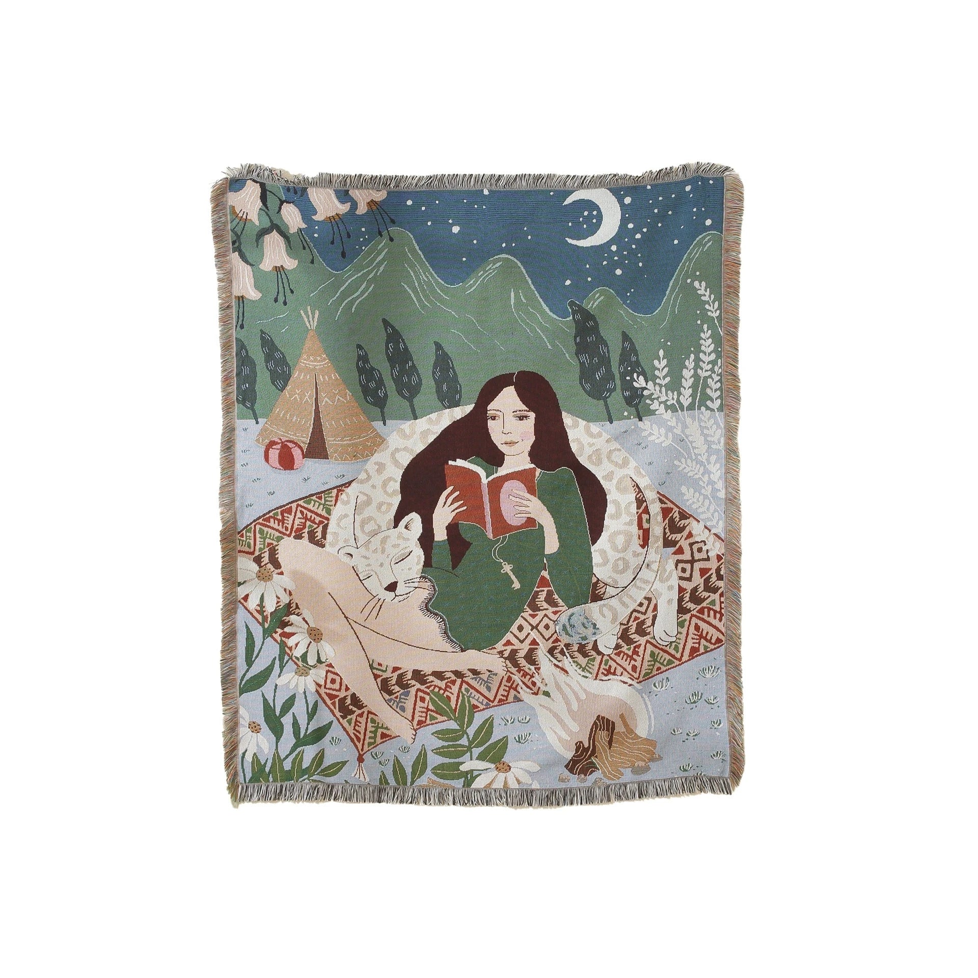 Nordic Style Artist Blankets for Beds Retro Art Bedroom Decoration Tapestry Leisure Ladies Picnic Blanket Outdoor Camping Mat