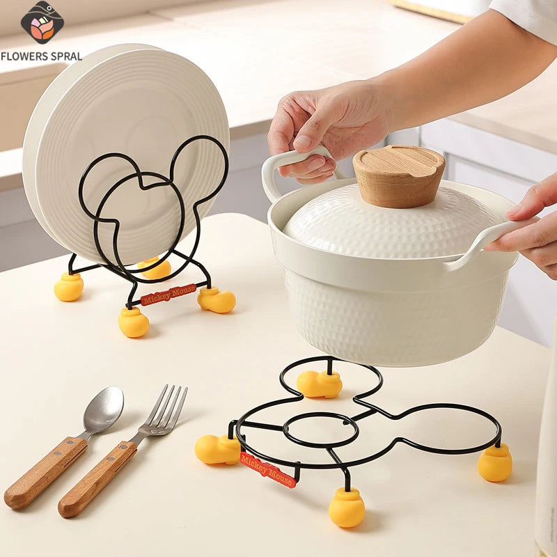 Kitchen Stove Insulation Rack, Mickey Kitchen Storage Rack, Bowl Rack, Pot Rack, Cutlery Rack, Multifunctional, Optional Styles