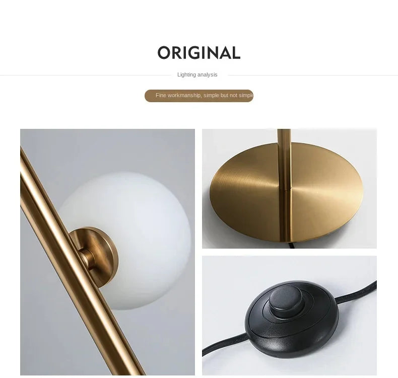 Living room Floor Lamp Magic Beans Glass Round Ball Bedside Standing Light H165cm 9 Heads Lighting Fixture for Home Indoor Decor