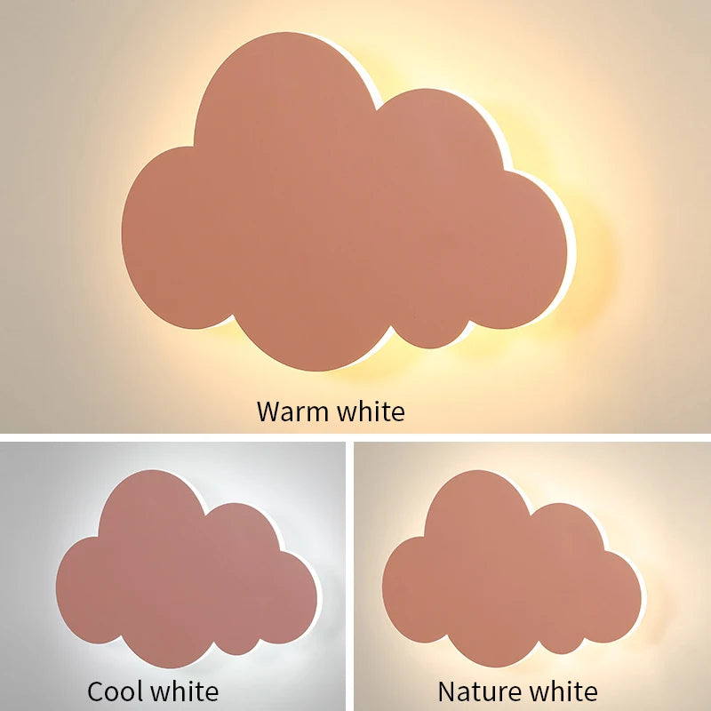 New Baby Room Cloud Wall Lamp Bedroom Bed Living Dining Room Attic Creative Warm Decoration Dimmable Wall Light