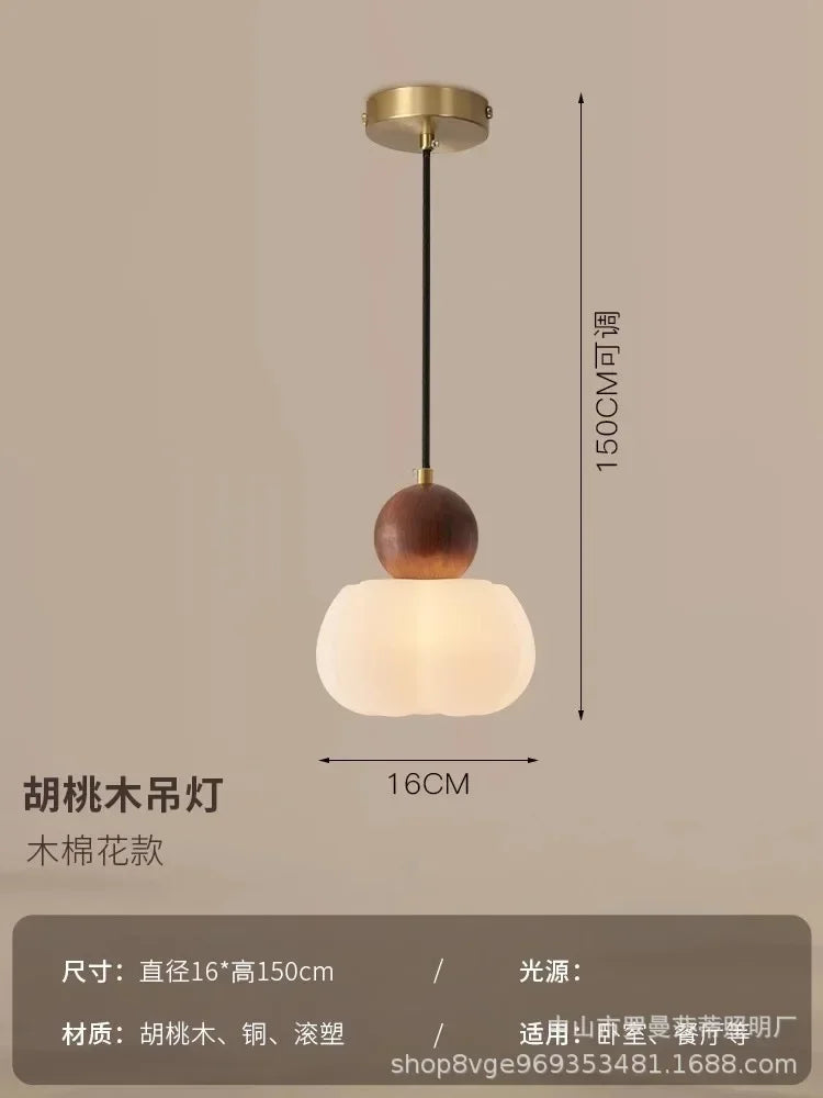 Cream Wind Bedroom Chandelier Simple Children's Bedside Chandelier Modern Creative Jack-o '-lantern Nordic Restaurant Lamps