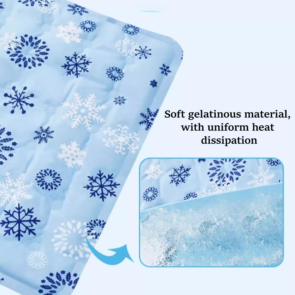 Dog Cooling Mat Summer Ice-Cooled Pet Cooling Bed Portable and Durable Indoor and Outdoor Use for Small Large Dogs
