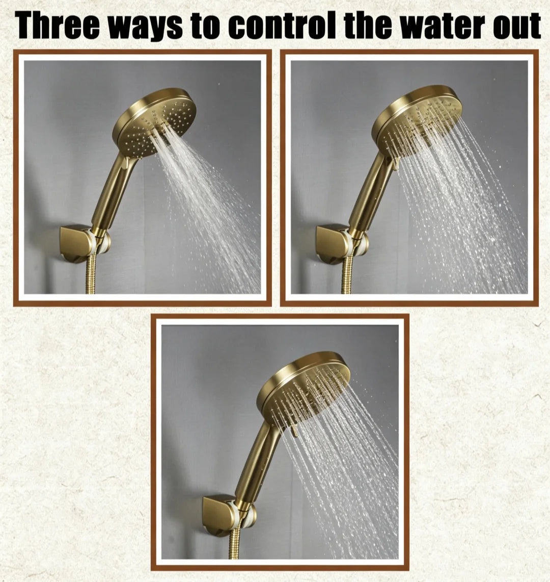 Bathroom 3 Functions Handheld High-pressure Water-Saving Shower Head Hardware Accessories High Qualit ABS Hand-Hold Shower
