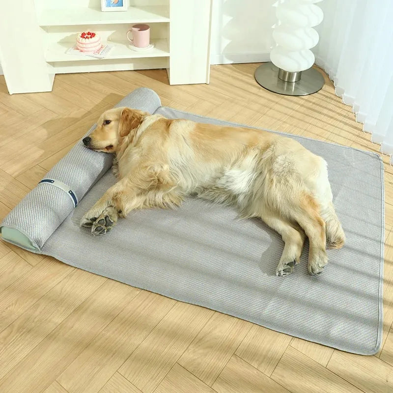 Cooling Bedding for Dogs Mat Pets Supplies Dog Beds Tiny Washable Bed Lie Outdoor House Cushion Mattress Large Pet Accessories