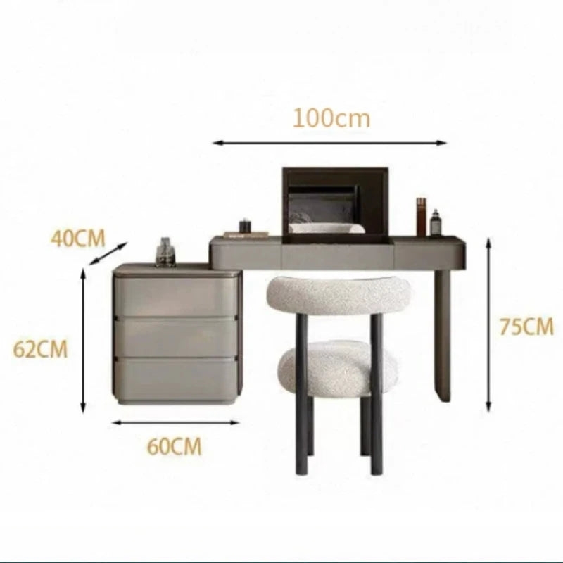 Bedroom Big Dressing Table Vintage Desk Aesthetic Luxury Dressing Table Nordic Girls Espejo Maquillaje Luz Home Furniture