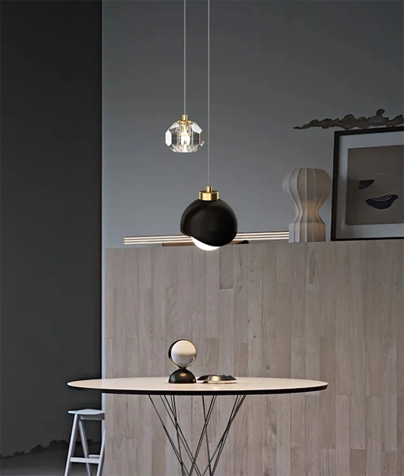 Bedroom Bedside Hanging Pendant Lamp Glass Ball LED Chandelier Lighting Ceiling Modern Interior Home Decor Lights Dining Kitchen