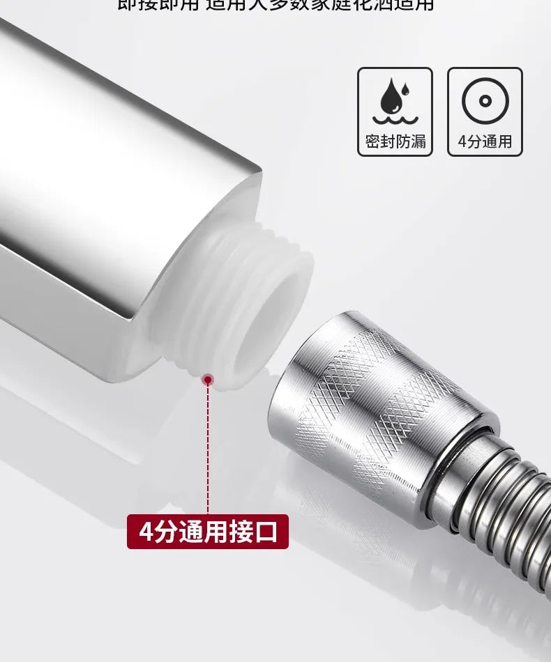 Bathroom 5 Function Shower Head High Pressure Bath Head Water Saving Hand Held Wall Mounted ABS Chrome Shower Rainfall Accessory