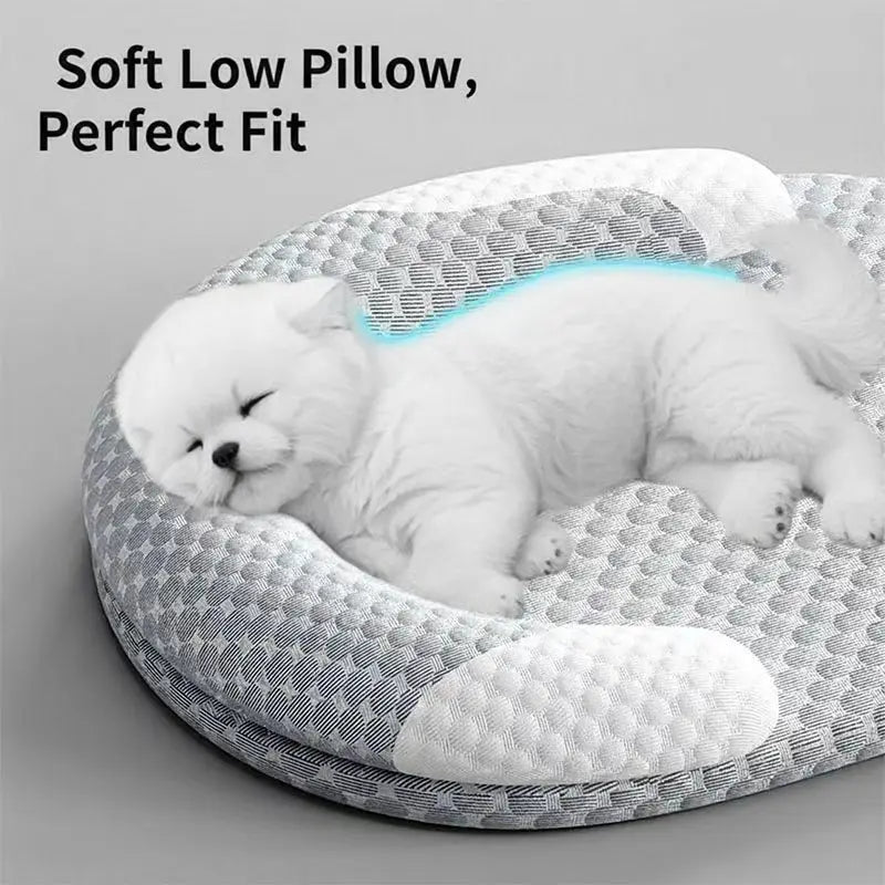 Cooling Dog Bed Summer Ice Silk Cat Mat Oval Pet Nest Breathable Heat Dissipation Cooling Pad for Small Medium Large Dogs Cats