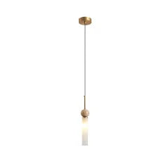Nordic Modern Home Living Room LED Chandelier Bar Counter Bedroom Homestay Balcony Simple Yellow Cave Stone Chandelier