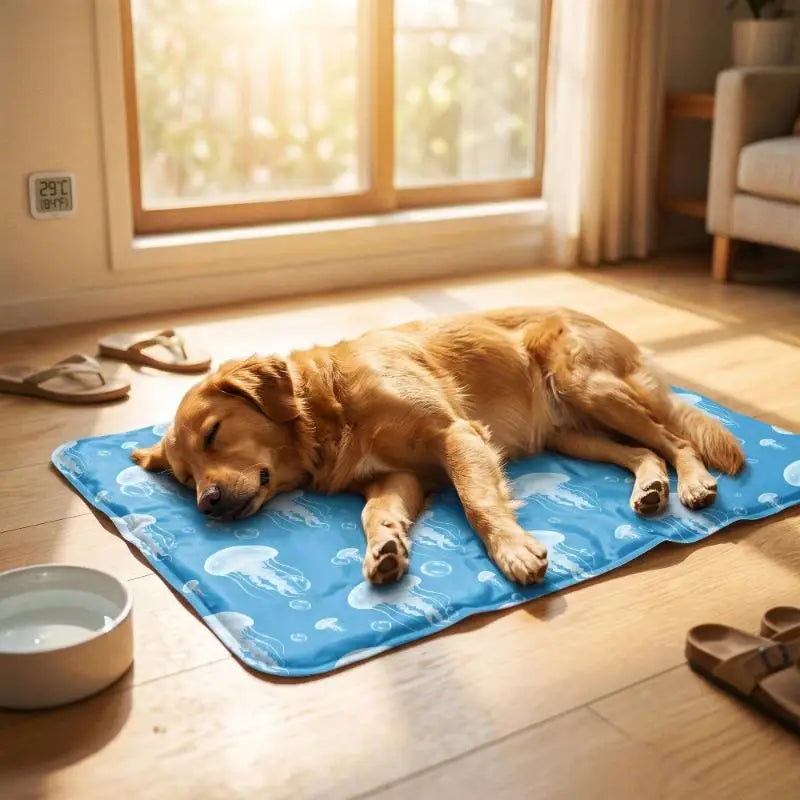 Cooling Ice Mat For Pets Non Toxic Summer Dog Cat Self Cooling Gel Pad Bed Crate Sofa Floor