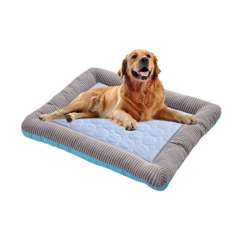 Cooling Dog Bed Pet Cool Mat For Cats And Dogs | Ice Silk Material Soft For Summer Sleeping Product Dog Beach Bed