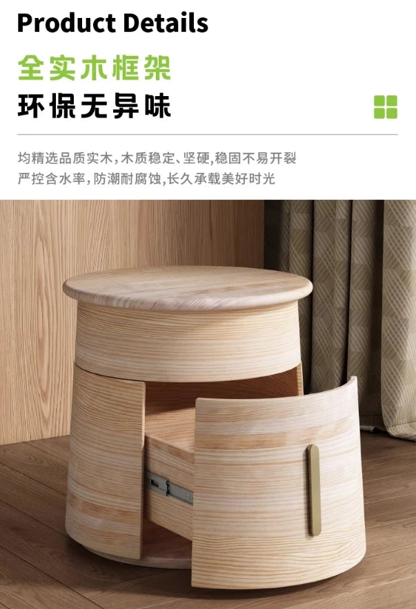 Creative Design Small Bedside Table Space Saving Drawers Storage Nightstand Unique Trendy Mesa De Noche Bedroom Furniture