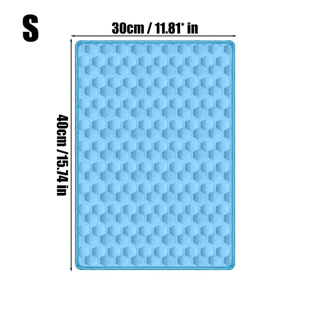 Dog Cooling Mat Hot Summer Non-Slip Cushion Pet Cats Bed Cooling Mat for Small Medium Large Breeds Animals Resting Camping