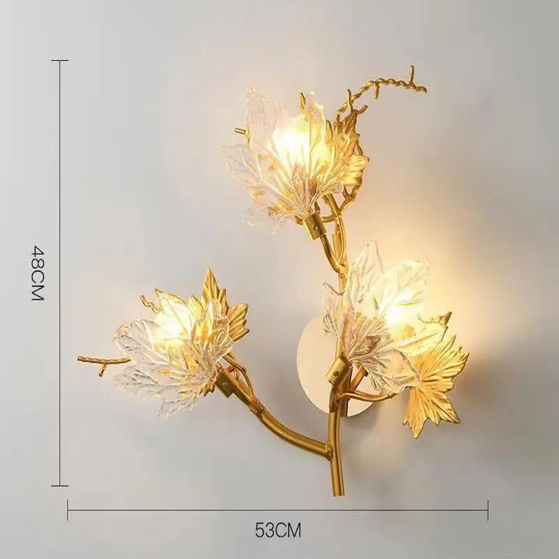 Modern Living Room Maple Leaf Crystal Chandelier Atmosphere High-end Designer Living Room Dining Room Bedroom Light