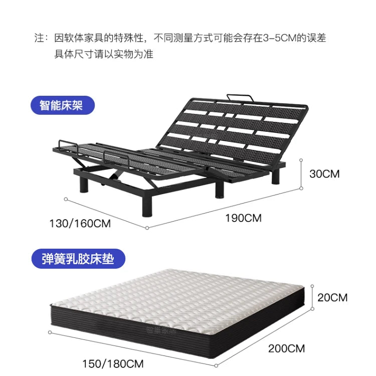Bedroom Electric Beds Leg Support Dressing French Frame Bed Headboards Double Lounge Camas Matrimonial House Accessories