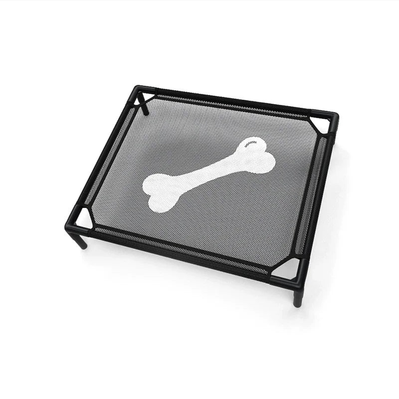 Cooling Elevated Dog Bed - Raised for Dogs, Cat, Outdoor With Guardrail, Breathable Mesh, Portable Camping Cot