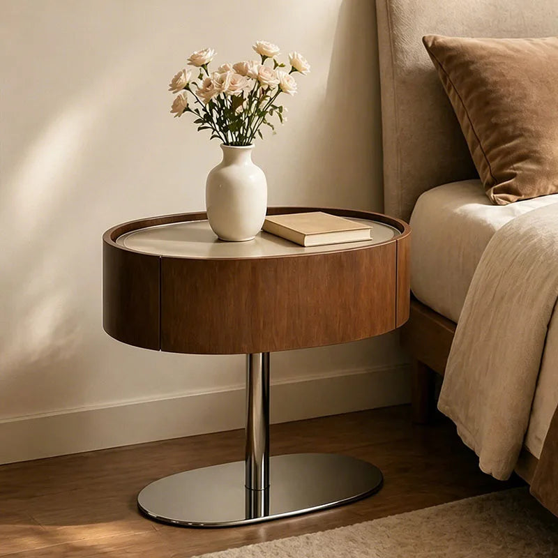 Bedroom With Drawers Bedside Table Trendy Italian Minimalist Space Saving Nightstand Premium Aesthetic Velador Home Furniture