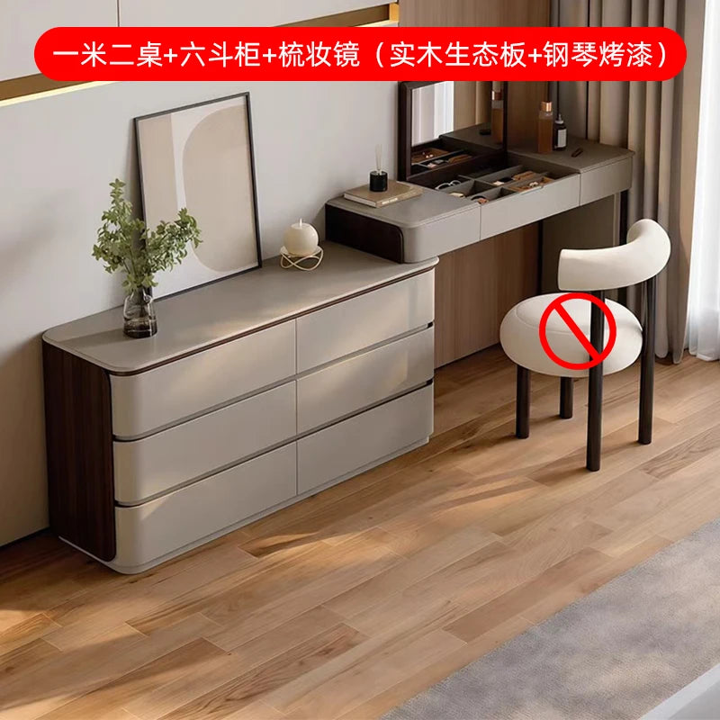 Bedroom Big Dressing Table Vintage Desk Aesthetic Luxury Dressing Table Nordic Girls Espejo Maquillaje Luz Home Furniture