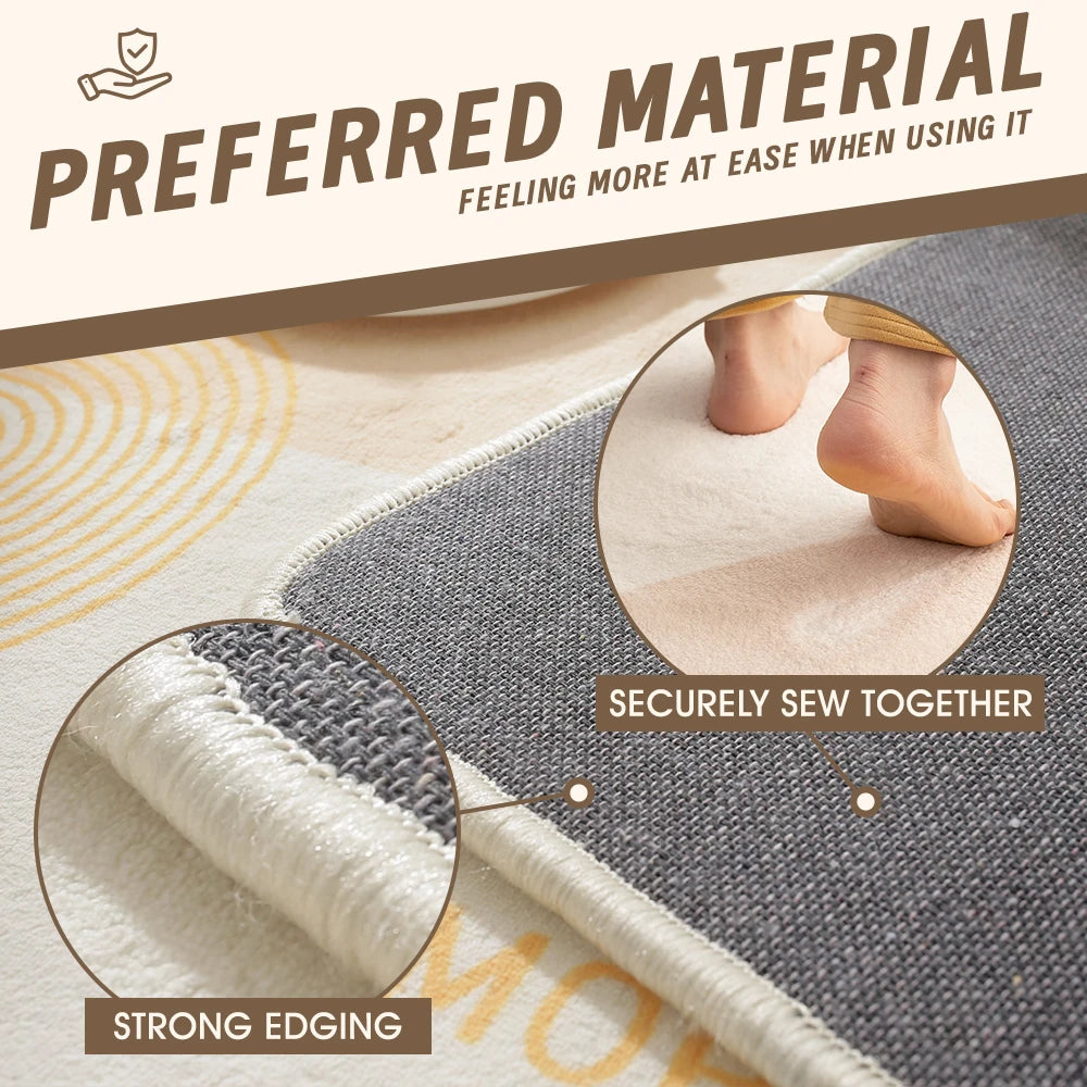 Bathroom Mat Bow Carpet Faux Cashmere Bedroom Bedside Bathroom Mat Moisture-Absorbing Floor Mat Door Floor Mat Round Carpet