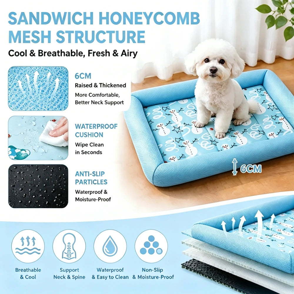 Cooling Puppy Bed Summer Dog Supplies Mat Accessory Comfort Sofa Blanket for Small Medium Large Dogs Cats Beds Mats Supplies