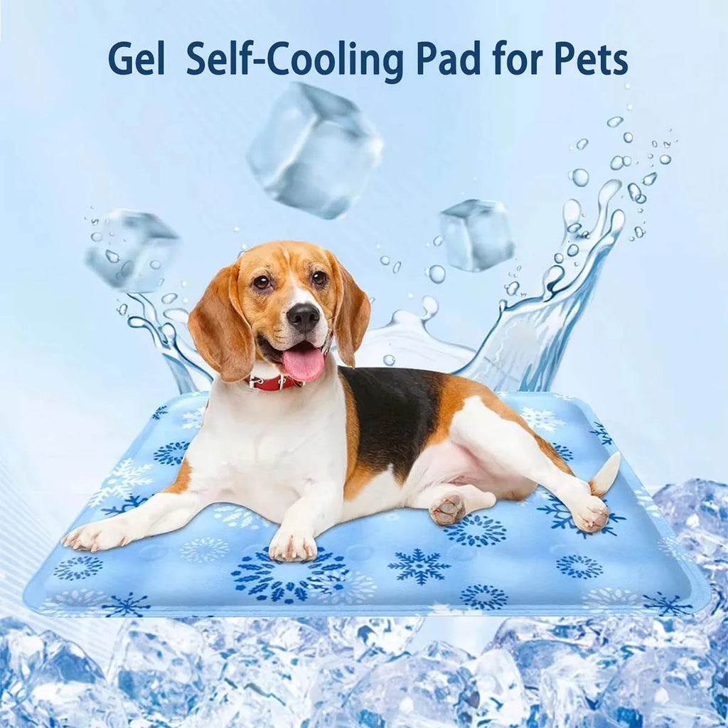 Pet Cooling Mat, Polymer Soft Ice Gel Cool Pad, Waterproof Wear Resistant, Summer Heat Relief Cooling Cushion for Dogs & Cats