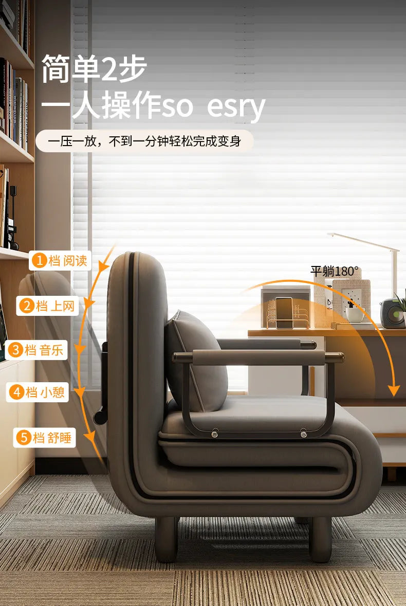 Portable Bedroom Folding Bed Single Pliable Office Sofa Folding Bed Guest Adults Cama Plegable Para Dormir Furniture Home