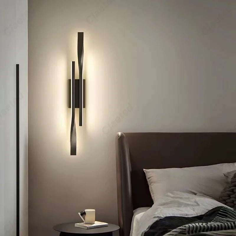 Modern Minimalist LED Living Room Background Wall Corridor Wall Lamp Bedroom Bedside Decorative Lighting Lamps