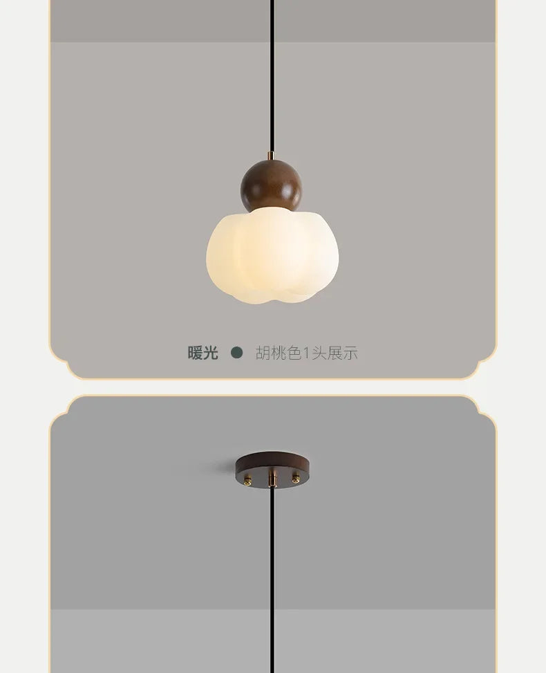 Cream Wind Bedroom Chandelier Simple Children's Bedside Chandelier Modern Creative Jack-o '-lantern Nordic Restaurant Lamps