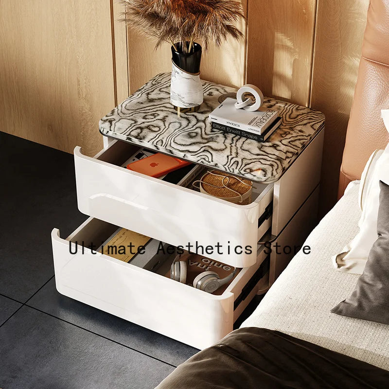 Delicacy Bedroom Nightstand Storage Drawers Classic Practical Bedside Table Aesthetic Luxury Mesitas De Noche Home Furniture