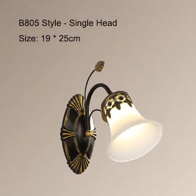American Living Room Wall Light Luxury Bedroom Bedside Lamp Nordic Creative Living Room Background Wall Room Aisle Glass Light