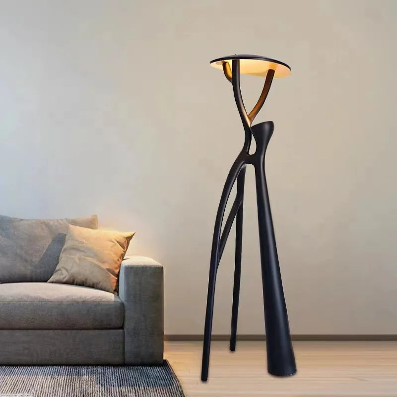 Hotel Lobby Living Room Light Emitting Diode Creative Design Art Tree Modern Floor