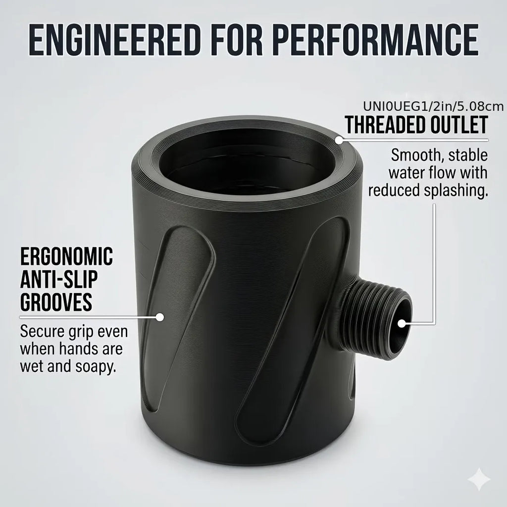 Bathroom shower head for men, designed for bathing, with a high-pressure, large-flow, ring-shaped showerhead. Suitable for G1/2inch standard connectors. Easy to disassemble, compact and portable, can also be used outdoors