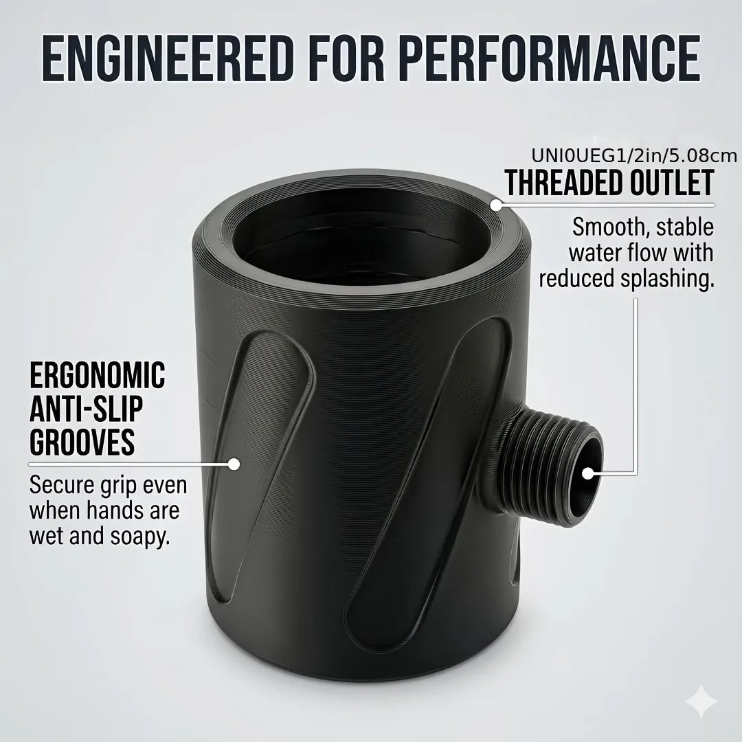 Bathroom shower head for men, designed for bathing, with a high-pressure, large-flow, ring-shaped showerhead. Suitable for G1/2inch standard connectors. Easy to disassemble, compact and portable, can also be used outdoors