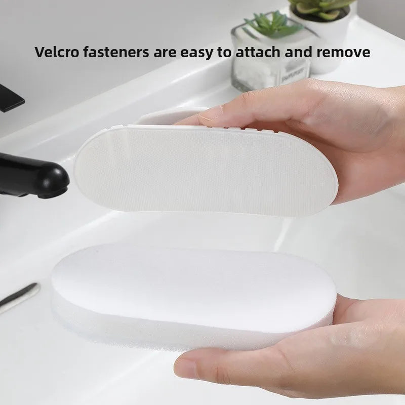 Bathroom Handheld Tub Brush Tile Scrubber Flexible Cleaning Sponge for Home Kitchen Countertop