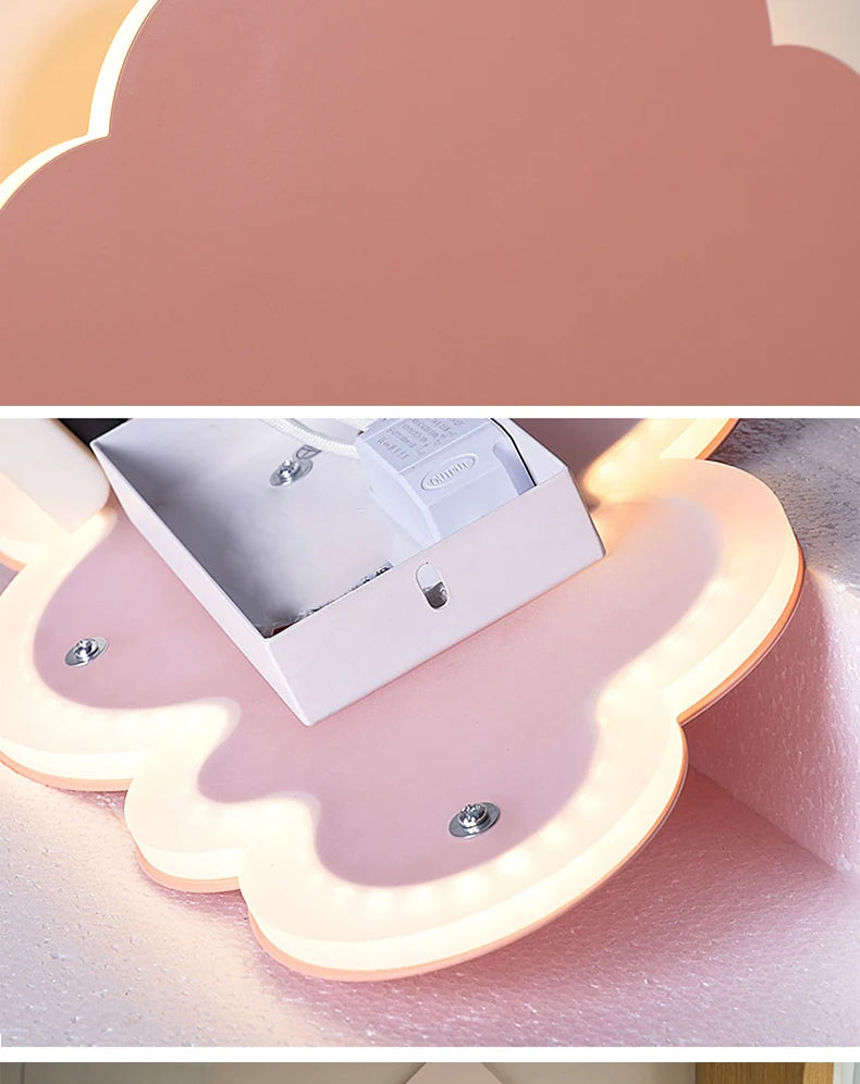 New Baby Room Cloud Wall Lamp Bedroom Bed Living Dining Room Attic Creative Warm Decoration Dimmable Wall Light