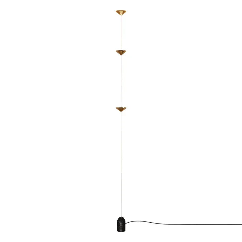 Modern Living Room Hallway Wall Floor Lamp Cone Desigh Art Decorative Iron Hanging Cable Floor Lamp for Bedroom Indoor