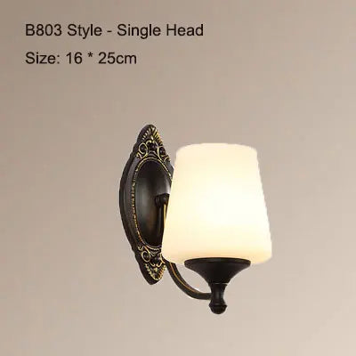 American Living Room Wall Light Luxury Bedroom Bedside Lamp Nordic Creative Living Room Background Wall Room Aisle Glass Light