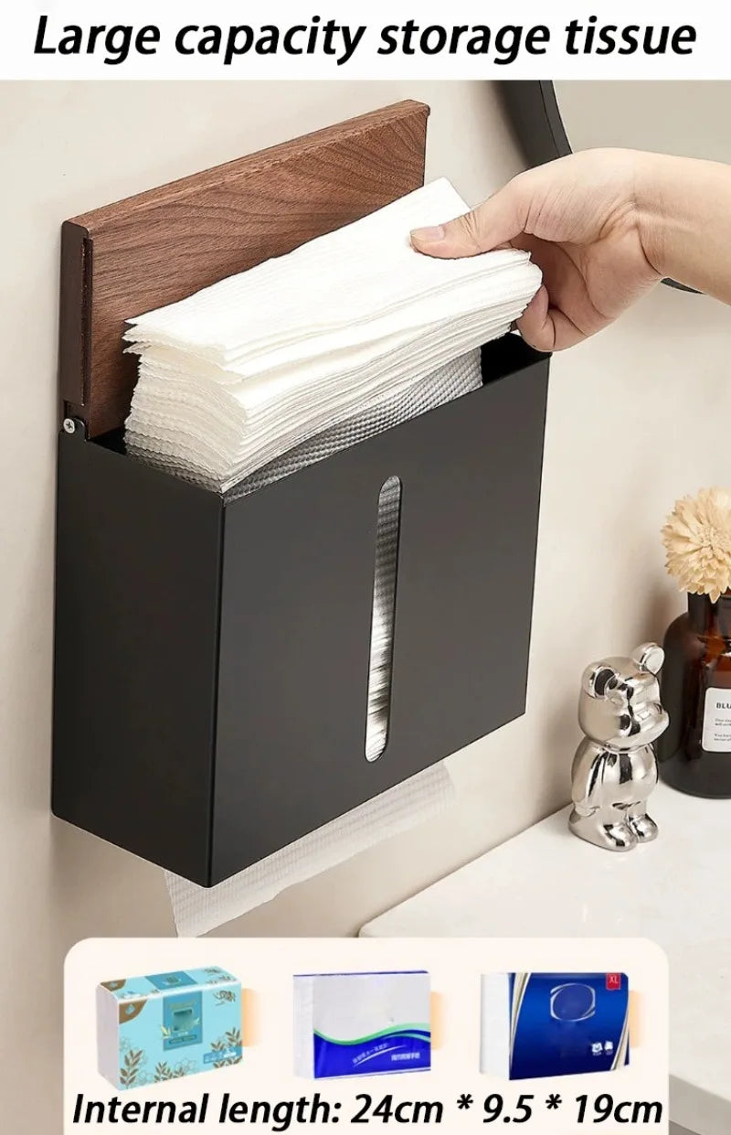 Bathroom Tissue Box Luxury Living Room Bedroom Tissue Box Storage Kitchen Wall Mounted Paper Case Toilet Rectangular Home Decor