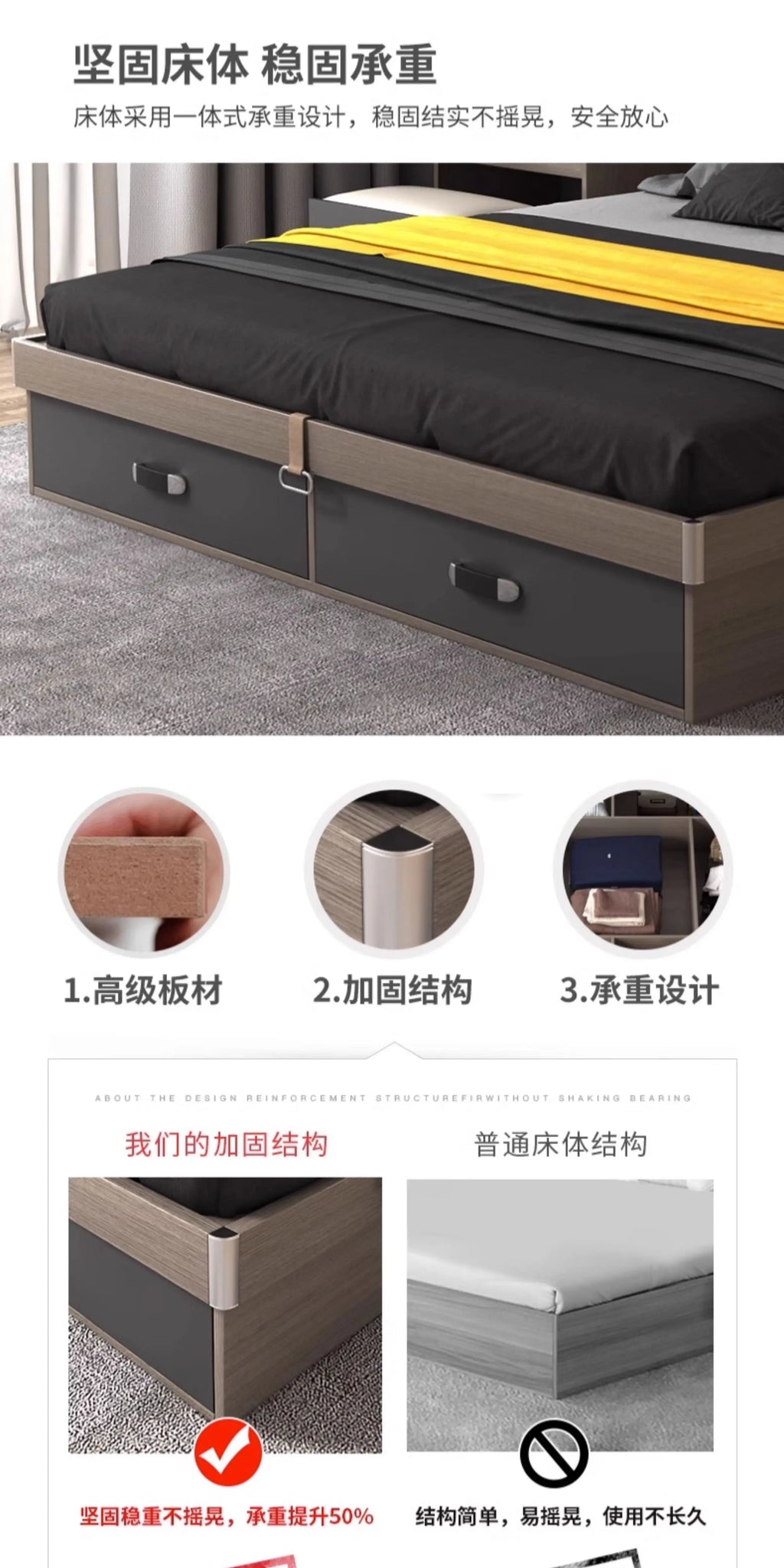Unique Bedroom Bed Aesthetic Modern Girls Storage Luxury Bed Lounge Sleeping Headboard Letto Matrimoniale Home Accessories